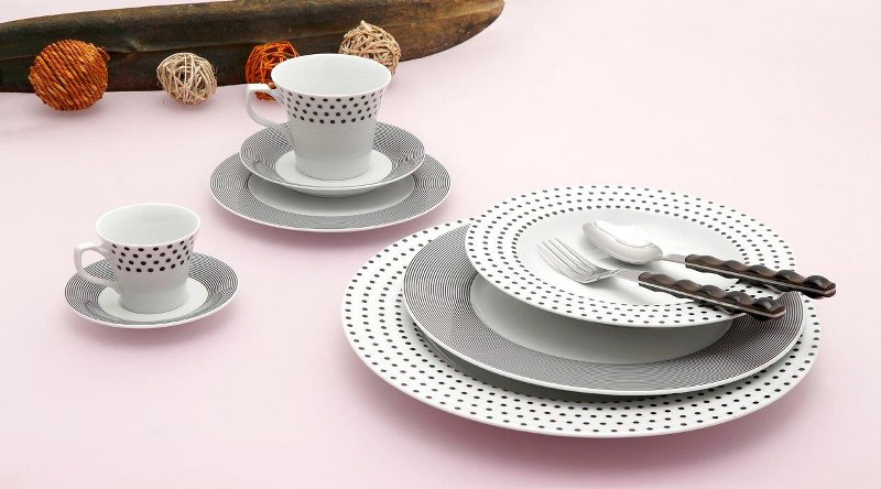 CRYSPO TRIO Σετ Φλυτζάνια Τσαγιού 6τμχ Πορσελάνης 220ml Matrix Black CRYSPO TRIO 15.301.16 (Υλικό: Πορσελάνη, Χρώμα: Μαύρο) - CRYSPO TRIO - 15.301.16-black